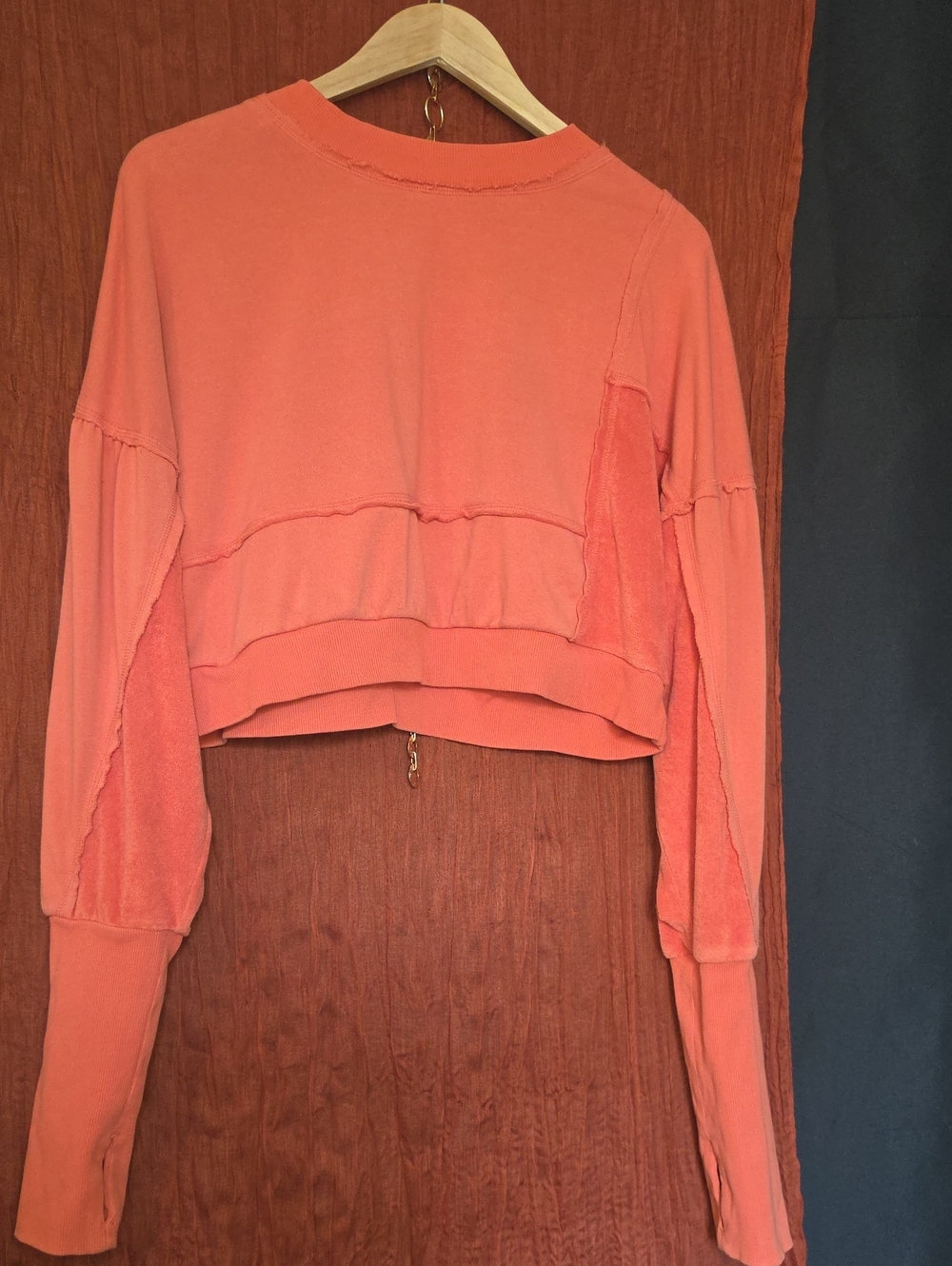 FP Movement by Free People Cropped Long-Sleeve Top - Coral